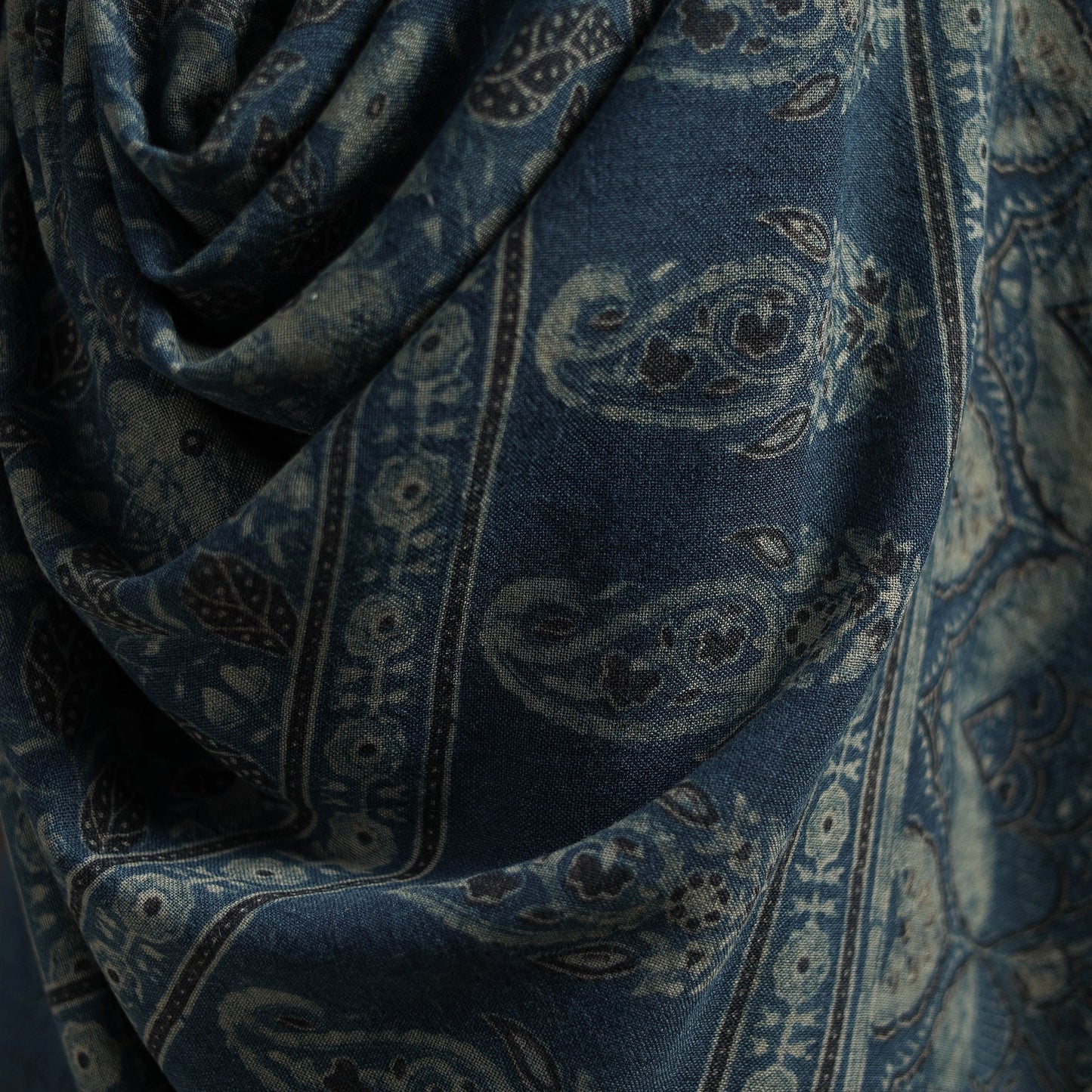 Hand natural dyed handwoven acrylic wool shawl 29