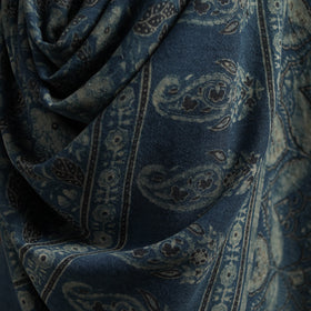 Hand natural dyed handwoven acrylic wool shawl 29