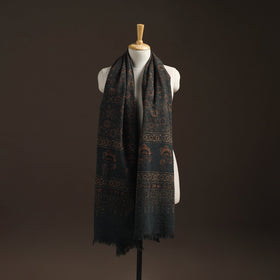 Hand natural dyed handwoven acrylic wool shawl 30