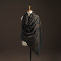 Hand natural dyed handwoven acrylic wool shawl 30