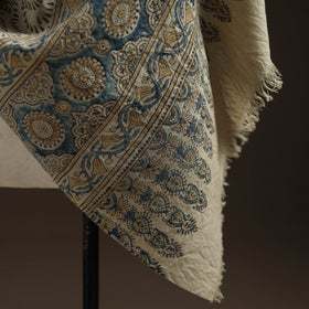 Hand natural dyed handwoven acrylic wool shawl 31