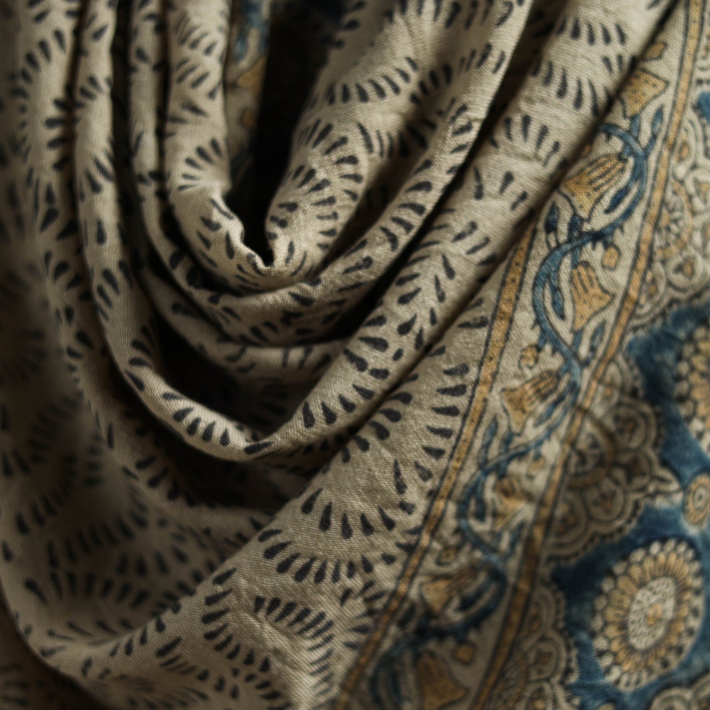 Hand natural dyed handwoven acrylic wool shawl 31