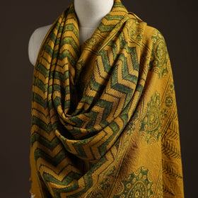 Hand natural dyed handwoven acrylic wool shawl 32