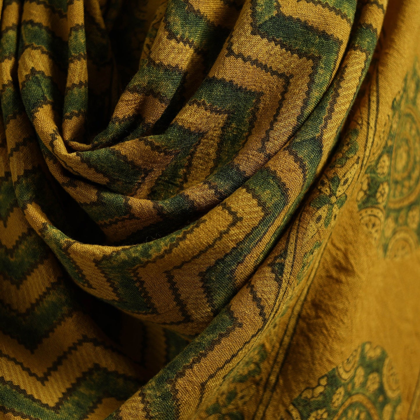 Hand natural dyed handwoven acrylic wool shawl 32