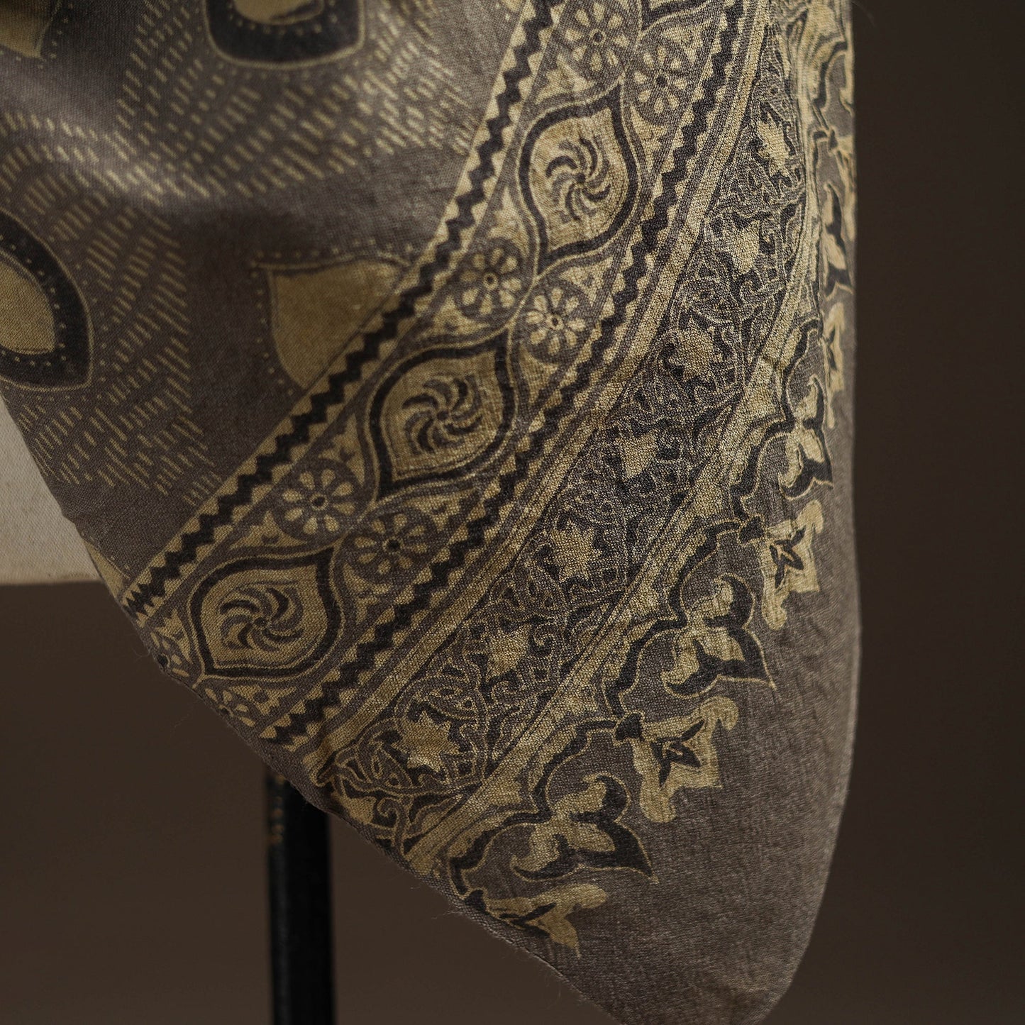 Hand natural dyed handwoven acrylic wool shawl 33