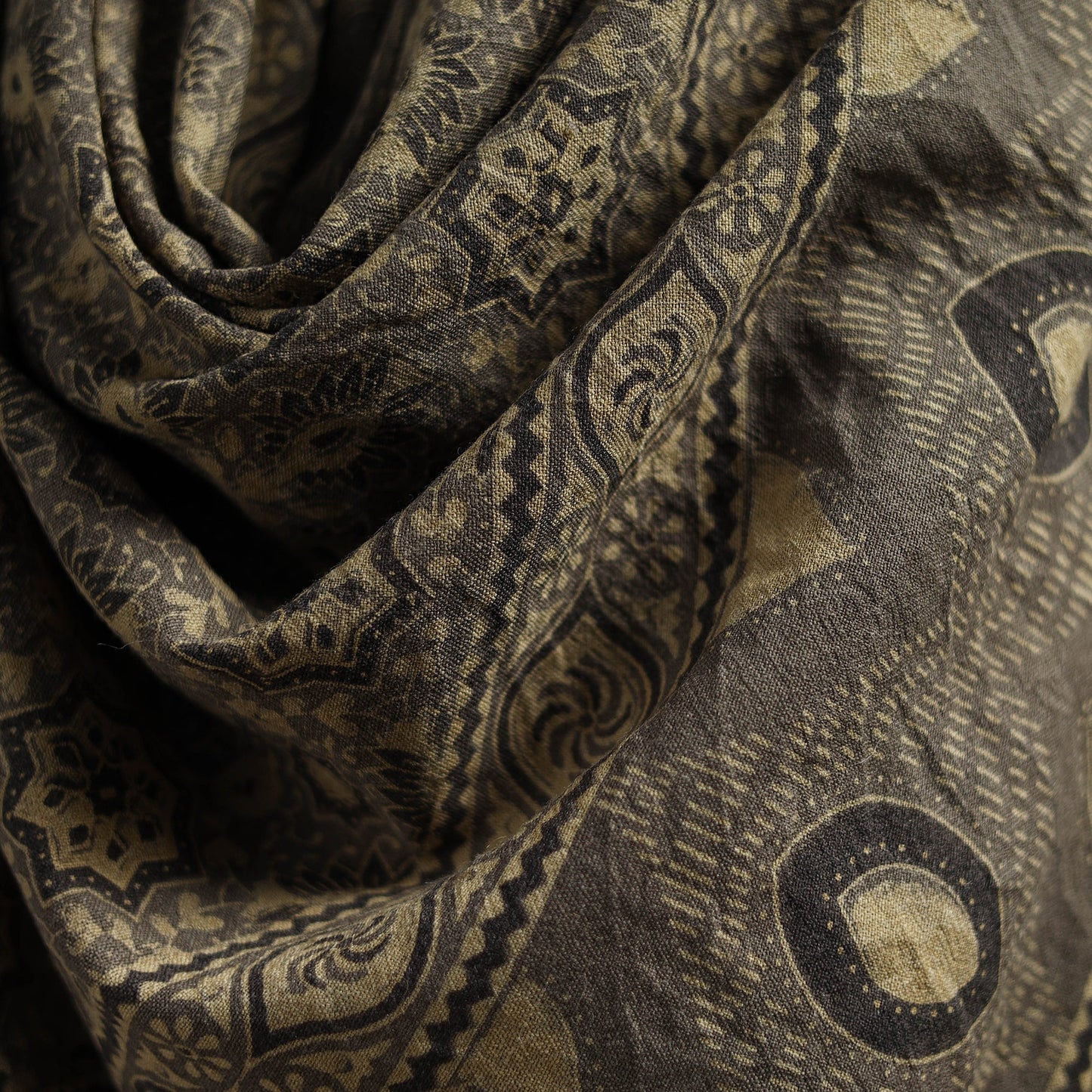 Hand natural dyed handwoven acrylic wool shawl 33