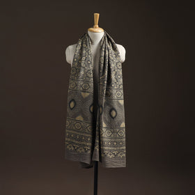 Hand natural dyed handwoven acrylic wool shawl 33