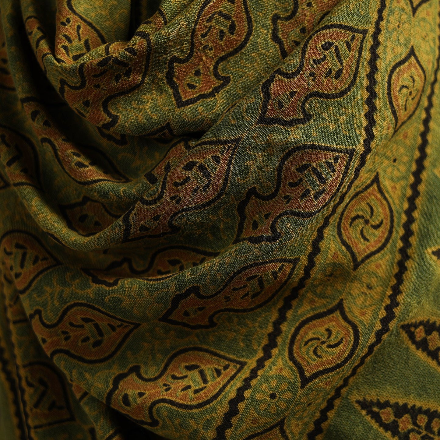 Hand natural dyed handwoven acrylic wool shawl 34