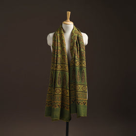 Hand natural dyed handwoven acrylic wool shawl 34