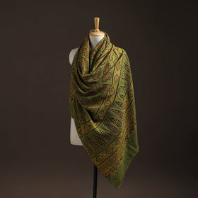 Hand natural dyed handwoven acrylic wool shawl 34