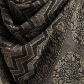 Hand natural dyed handwoven acrylic wool shawl 35