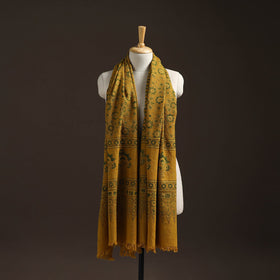 Hand natural dyed handwoven acrylic wool shawl 36