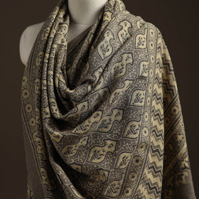 Hand natural dyed handwoven acrylic wool shawl 40