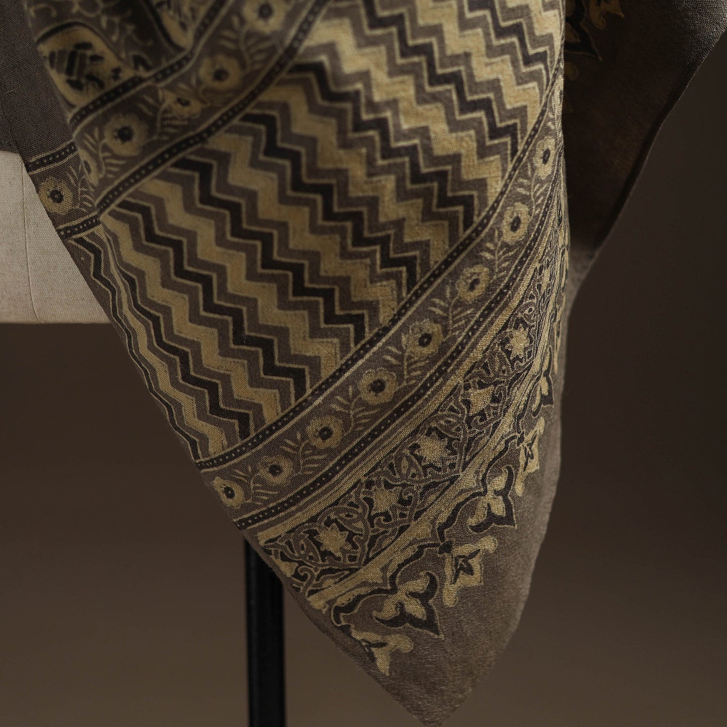 Hand natural dyed handwoven acrylic wool shawl 40