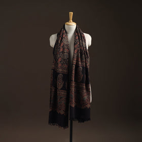 Hand natural dyed handwoven acrylic wool shawl 41