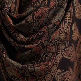 Hand natural dyed handwoven acrylic wool shawl 41