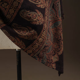 Hand natural dyed handwoven acrylic wool shawl 41