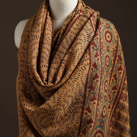 Hand natural dyed handwoven acrylic wool shawl 42