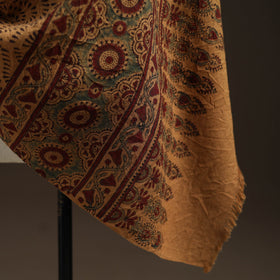 Hand natural dyed handwoven acrylic wool shawl 42