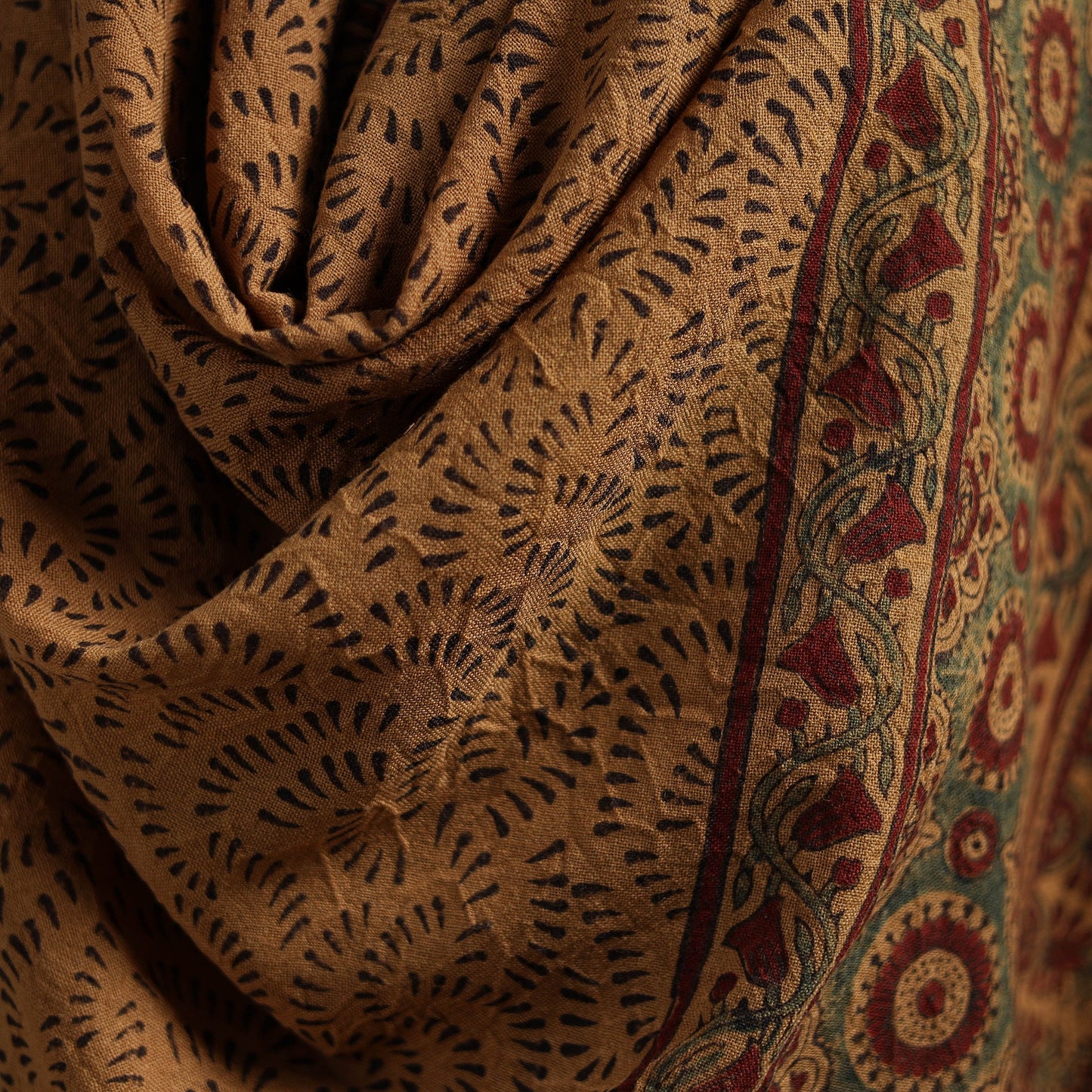 Hand natural dyed handwoven acrylic wool shawl 42