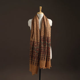 Hand natural dyed handwoven acrylic wool shawl 42