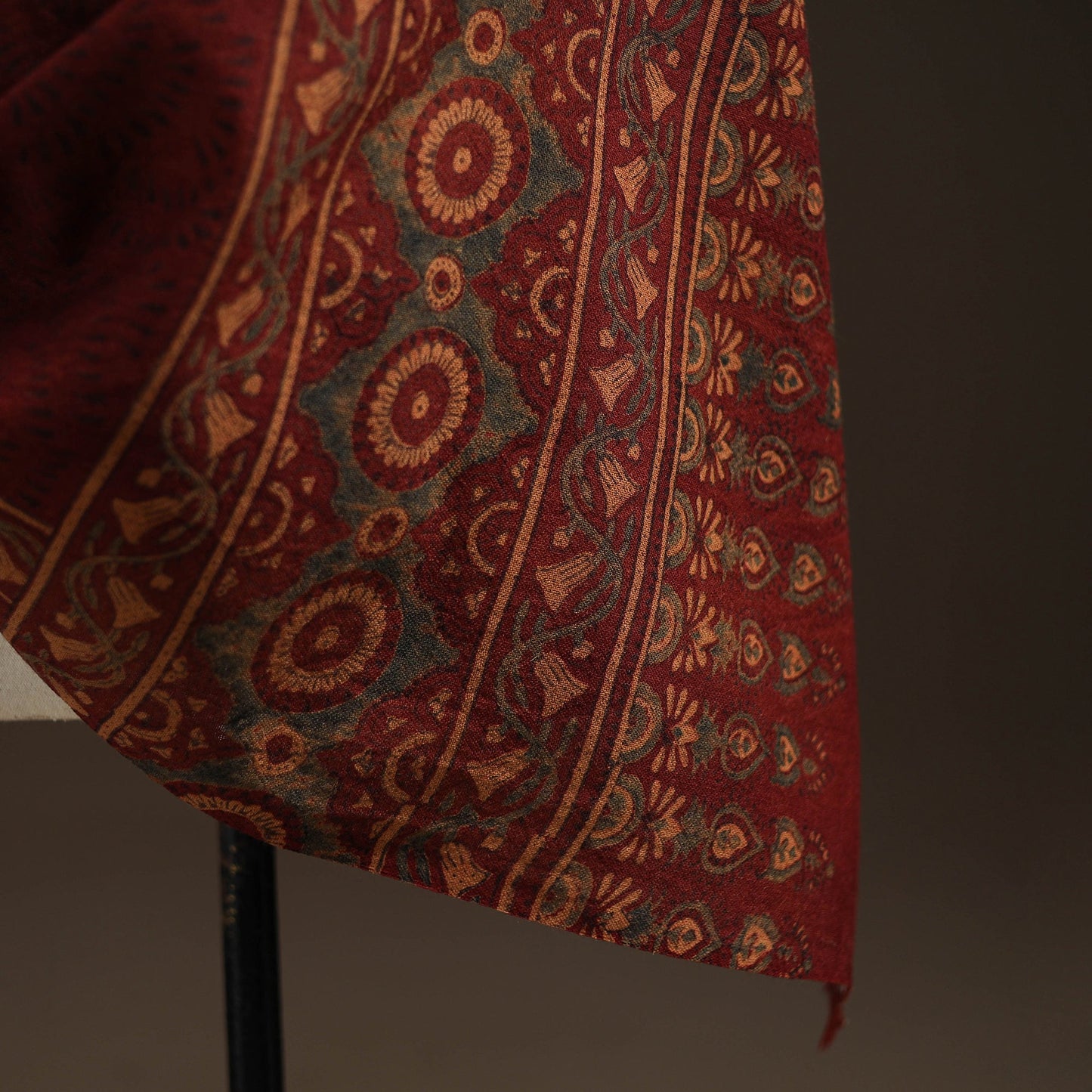 Hand natural dyed handwoven acrylic wool shawl 43