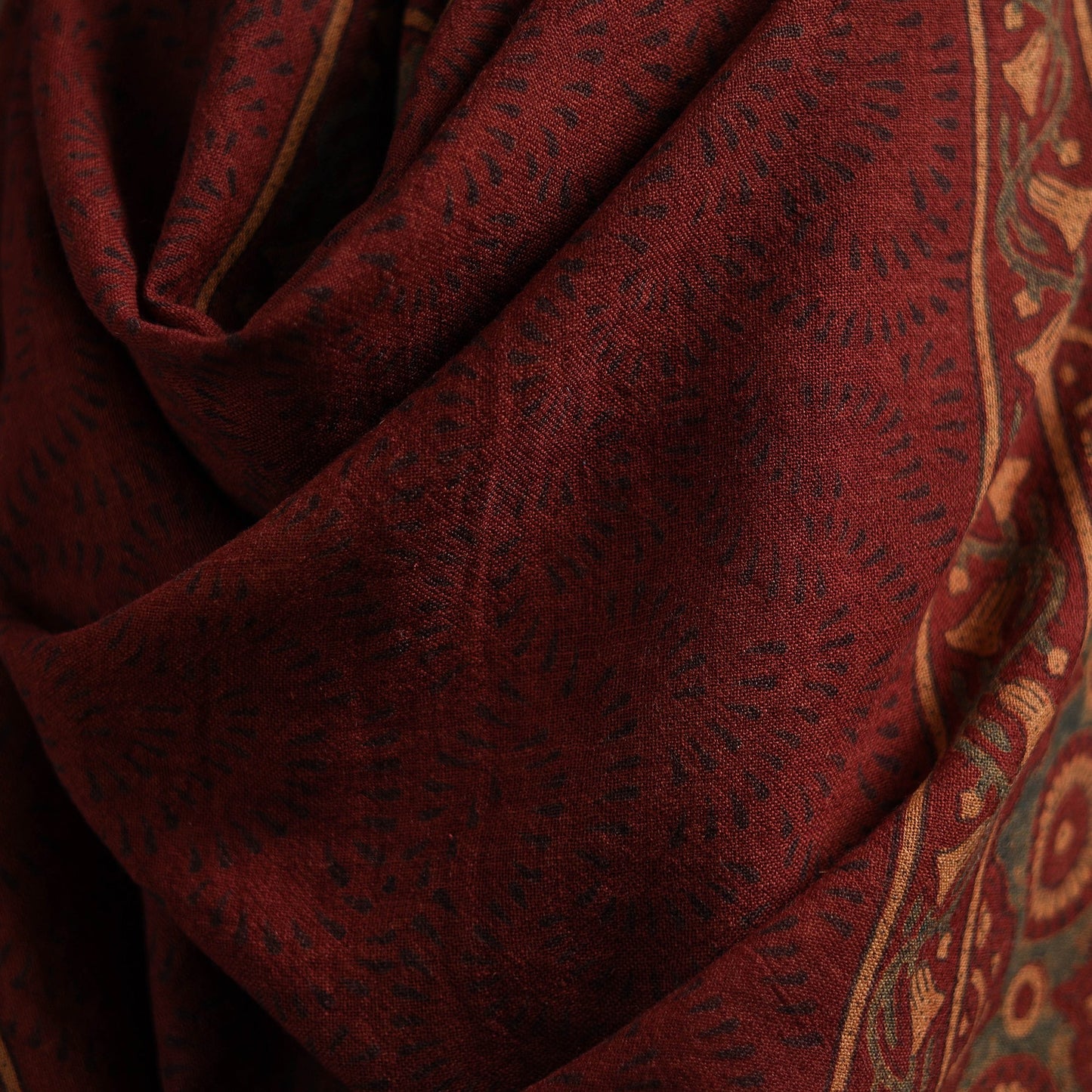 Hand natural dyed handwoven acrylic wool shawl 43