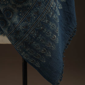 Hand natural dyed handwoven acrylic wool shawl 44