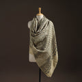 Hand natural dyed handwoven acrylic wool shawl 45