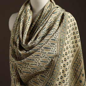 Hand natural dyed handwoven acrylic wool shawl 45