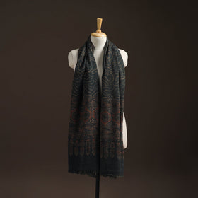 Hand natural dyed handwoven acrylic wool shawl 46