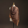 Hand natural dyed handwoven acrylic wool shawl 47
