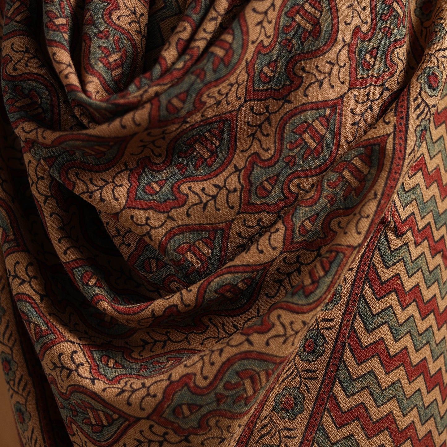 Hand natural dyed handwoven acrylic wool shawl 47