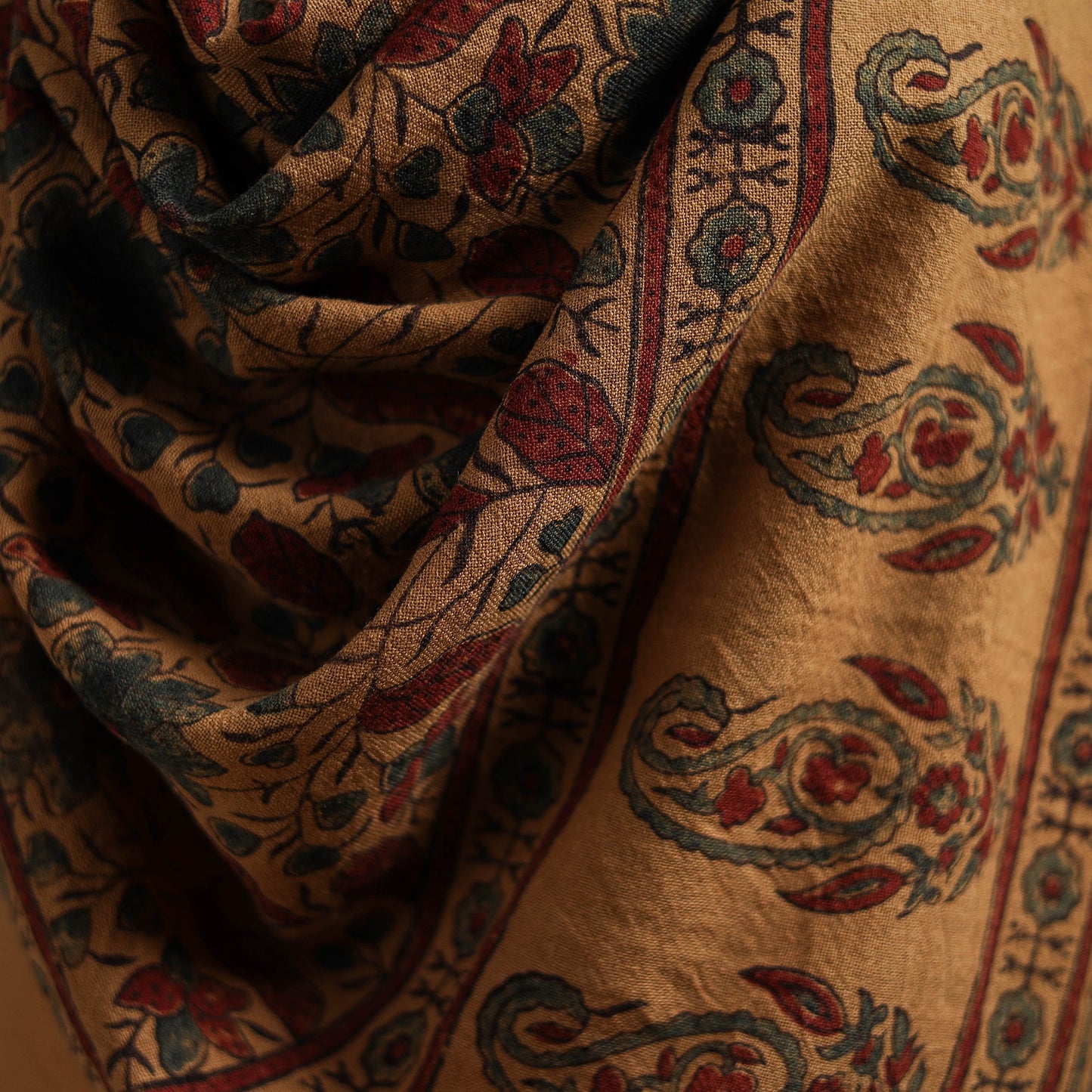 Hand natural dyed handwoven acrylic wool shawl 49