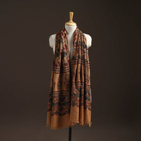 Hand natural dyed handwoven acrylic wool shawl 49