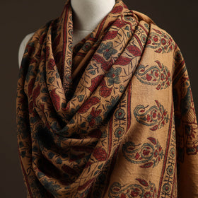 Hand natural dyed handwoven acrylic wool shawl 49