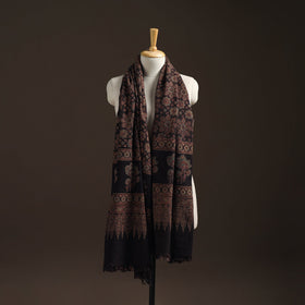 Hand natural dyed handwoven acrylic wool shawl 50