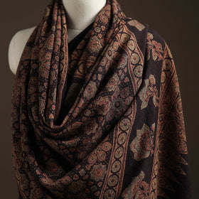 Hand natural dyed handwoven acrylic wool shawl 50