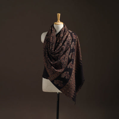 Hand natural dyed handwoven acrylic wool shawl 50