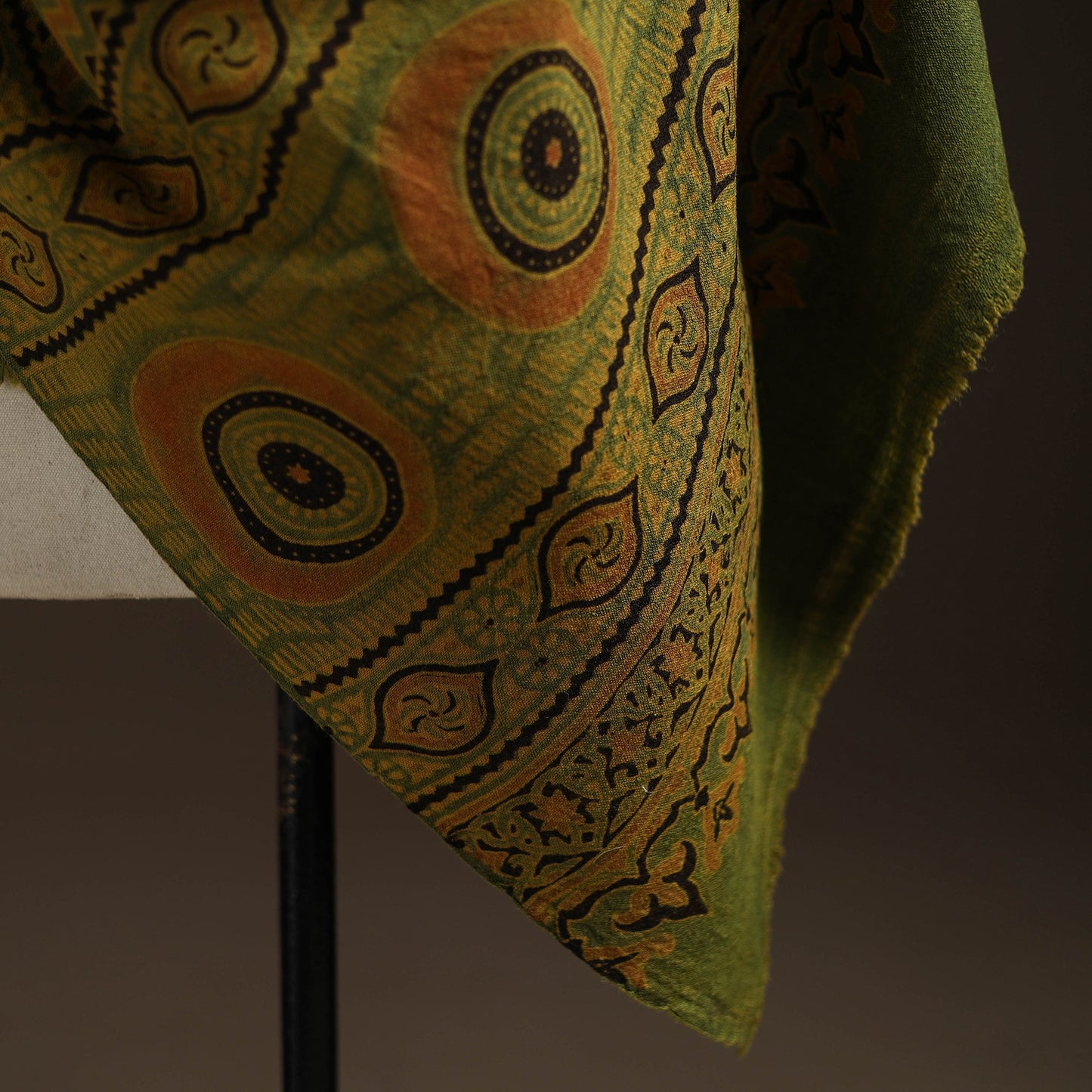 Hand natural dyed handwoven acrylic wool shawl 51