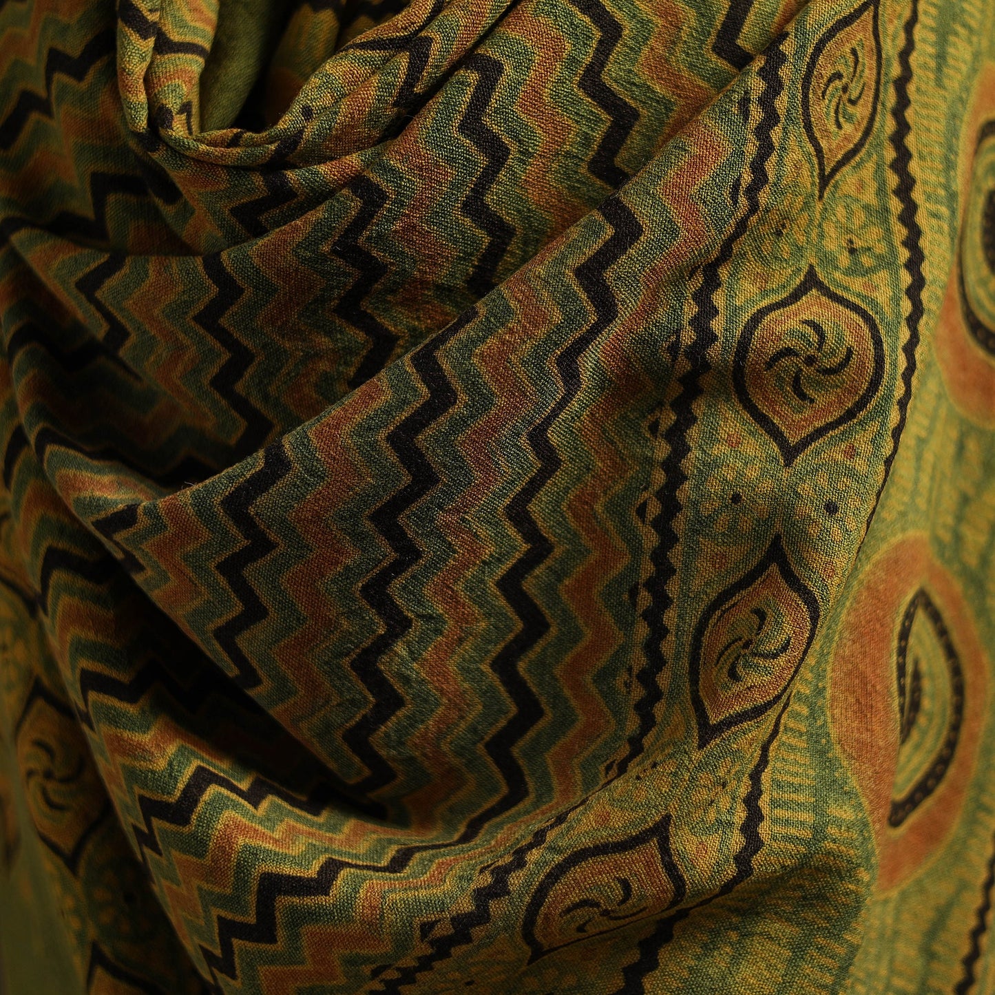 Hand natural dyed handwoven acrylic wool shawl 51