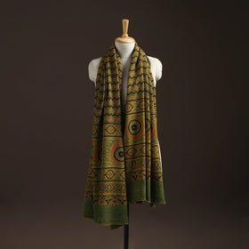 Hand natural dyed handwoven acrylic wool shawl 51