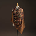 Hand natural dyed handwoven acrylic wool shawl 52