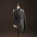Hand natural dyed handwoven acrylic wool shawl 53