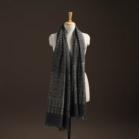 Hand natural dyed handwoven acrylic wool shawl 53