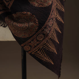 Hand natural dyed handwoven acrylic wool shawl 55