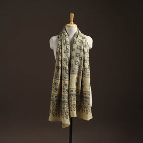 Hand natural dyed handwoven acrylic wool shawl 57