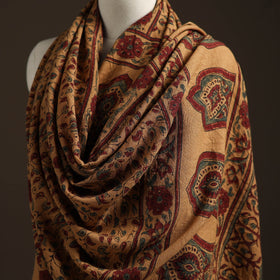 Hand natural dyed handwoven acrylic wool shawl 58