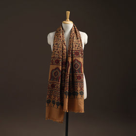 Hand natural dyed handwoven acrylic wool shawl 58