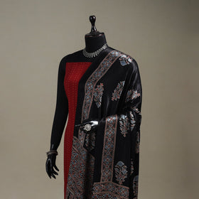 Hand natural dyed modal silk dupatta with lagdi patta 28
